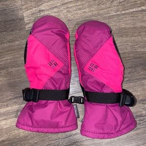 Pink & purple Columbia kids mittens